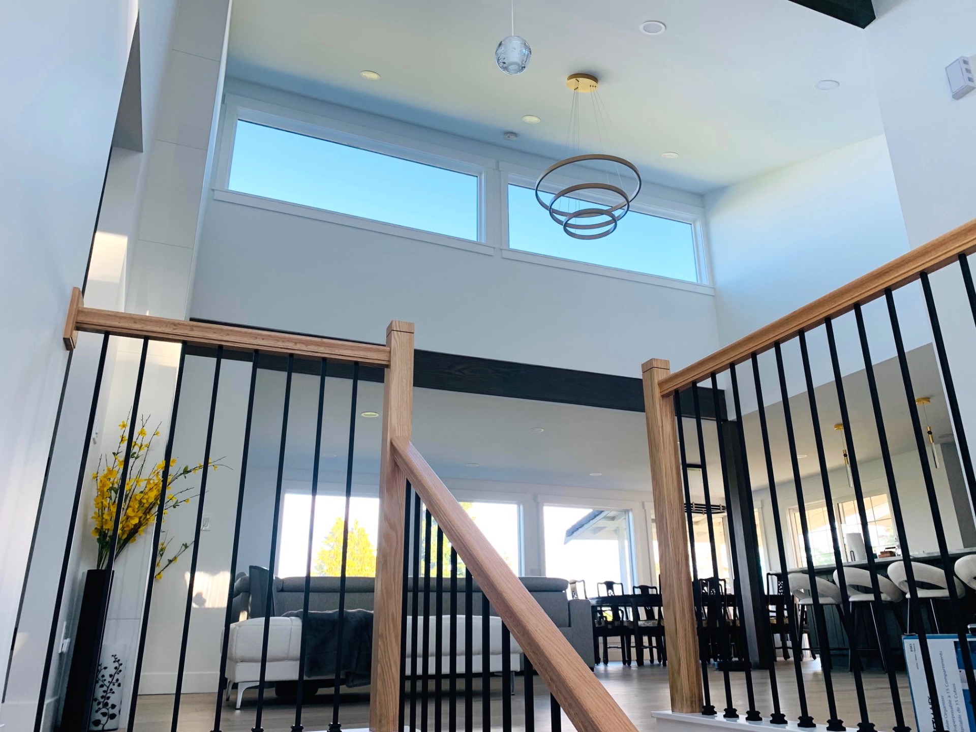 Staircase and entry with clerestory windows — blueprint and engineering coordination reference